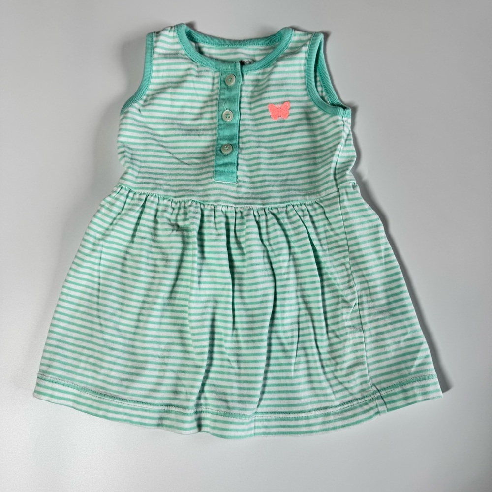 Bundle of Baby Girl Dresses Size 6 Months Floral Polka Dots Stripes Carter’s - Picture 13 of 16